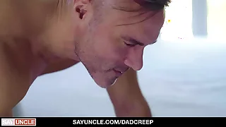 Hot chubby dick stepdad and his teen Stepson hardcore gay sex - DadCreep