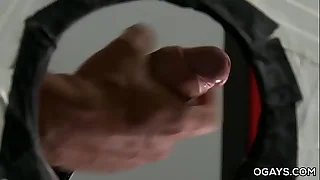 Unconcerned gloryhole fuck